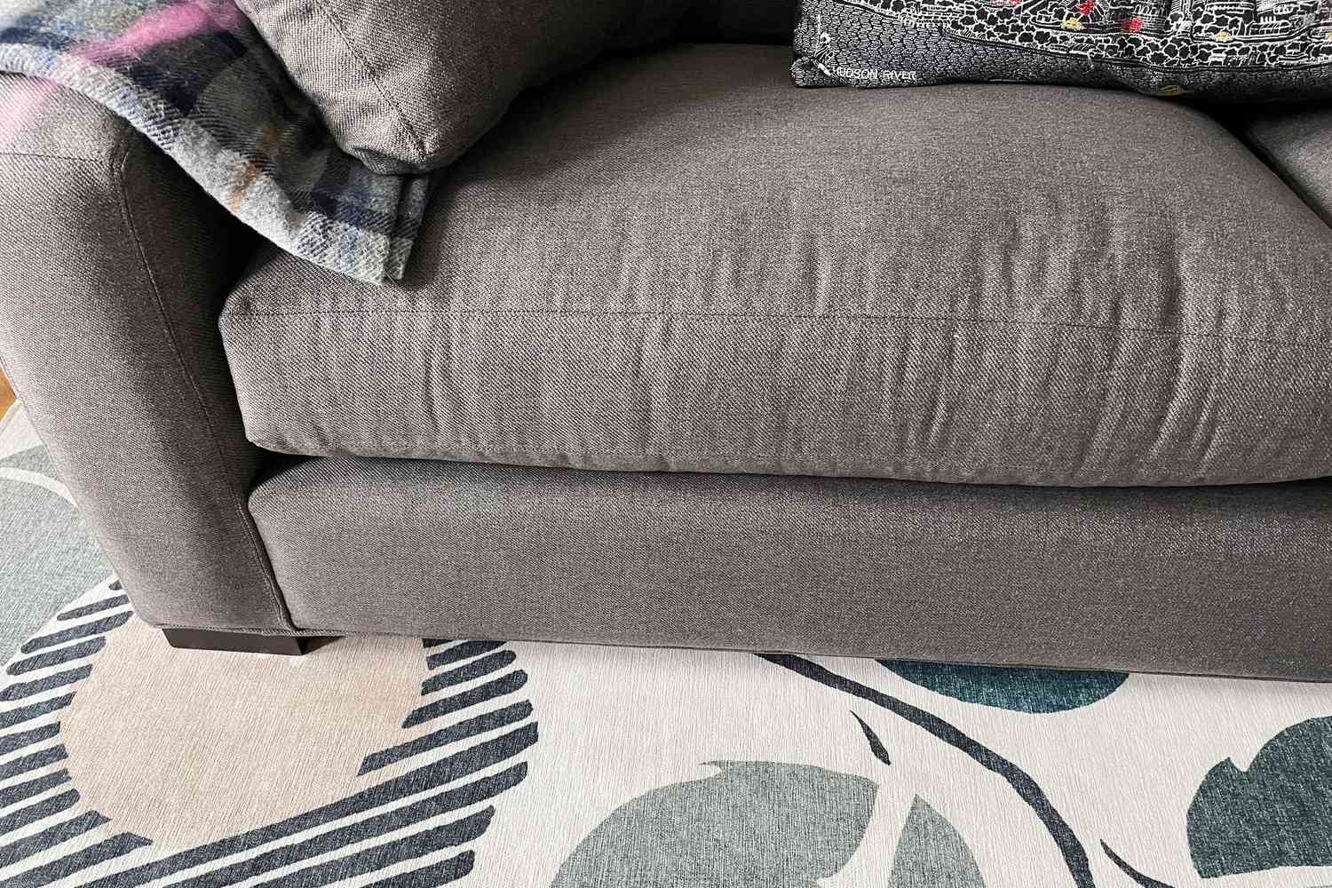 Close-up of Room & Board Metro Sofa on carpet