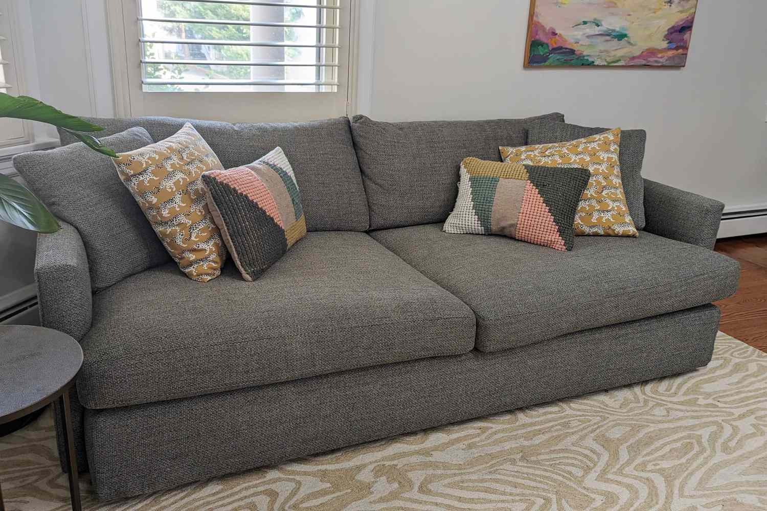 The Crate & Barrel Lounge Couch in a living room