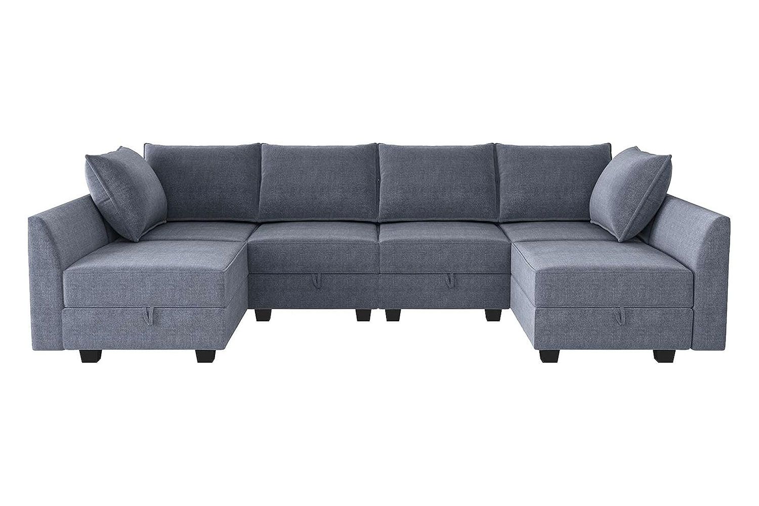 Honbay Reversible Modular Sectional Sofa with Large Chaise U-Shape